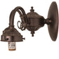 Meyda Lighting 12" 2-Light Mahogany Bronze Swing Arm Wall Sconce Hardware With Rotary Switch