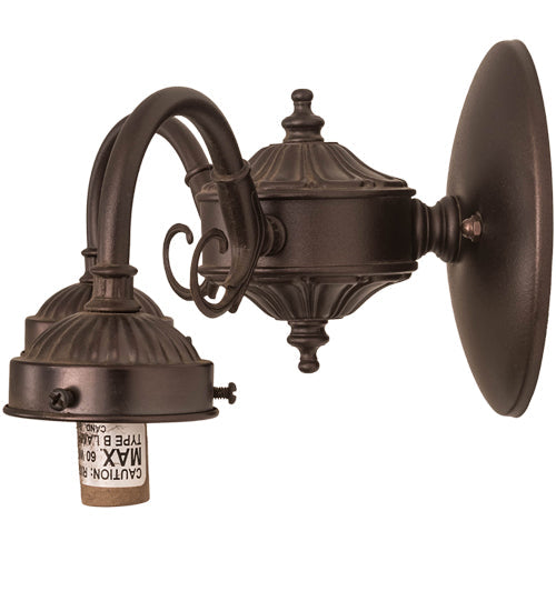 Meyda Lighting 12" 2-Light Mahogany Bronze Swing Arm Wall Sconce Hardware With Rotary Switch