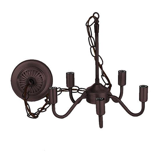 Meyda Lighting 12" 5-Light Mahogany Bronze Chandelier