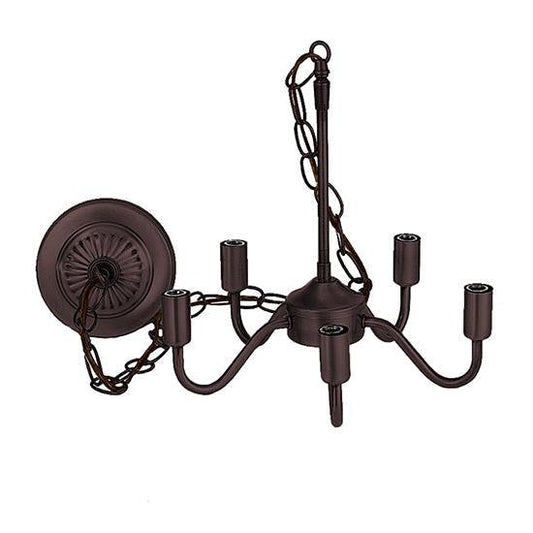 Meyda Lighting 12" 5-Light Mahogany Bronze Chandelier