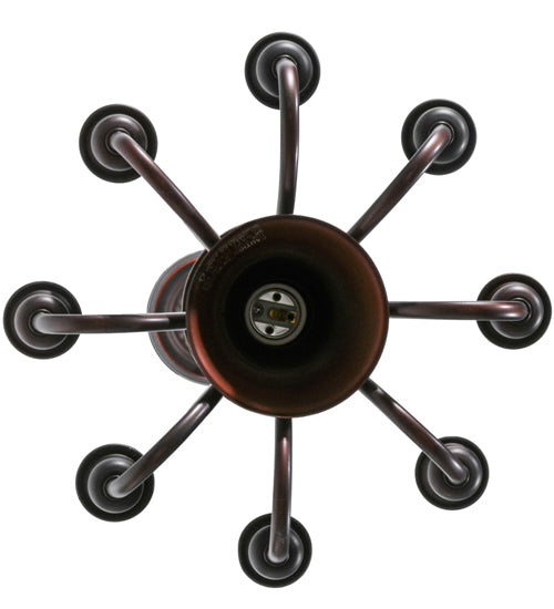 Meyda Lighting 12" 9-Light Mahogany Bronze Chandelier Hardware