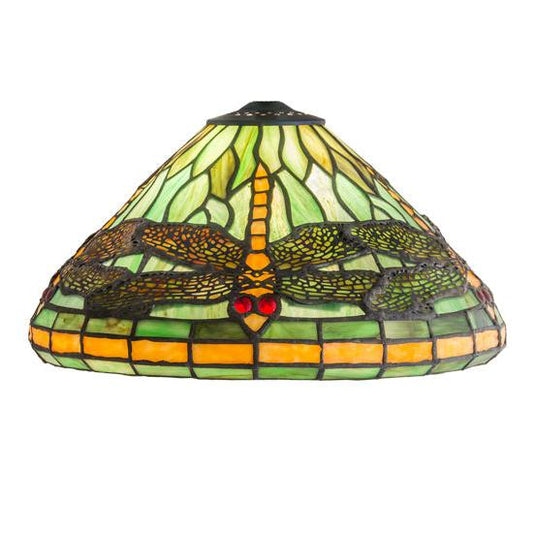Meyda Lighting 12" Dragon Fly Multi-Color Shade Glass