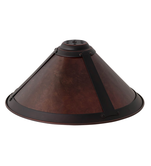 Meyda Lighting 12" Mahogany Bronze Frame With Amber Mica Shade Glass