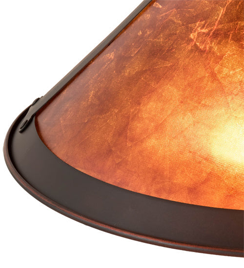 Meyda Lighting 12" Mahogany Bronze Frame With Amber Mica Shade Glass