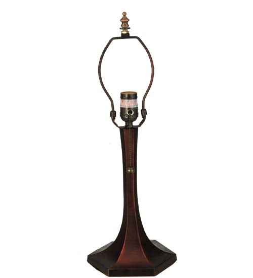 Meyda Lighting 12" Mahogany Bronze Hexagonal Trumpet Table Lamp Base