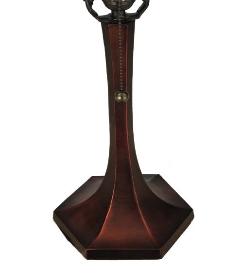 Meyda Lighting 12" Mahogany Bronze Hexagonal Trumpet Table Lamp Base
