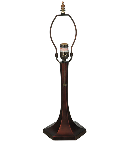 Meyda Lighting 12" Mahogany Bronze Hexagonal Trumpet Table Lamp Base