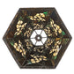 Meyda Lighting 12" Penti-Blossom Multi-Colored Shade Glass