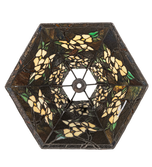 Meyda Lighting 12" Penti-Blossom Multi-Colored Shade Glass