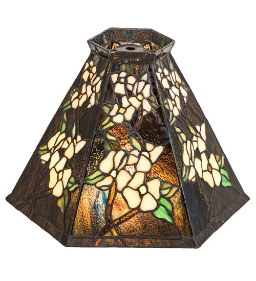 Meyda Lighting 12" Penti-Blossom Multi-Colored Shade Glass