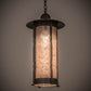 Meyda Lighting 12" Timeless Bronze Dorchester Pendant Light With Silver Mica Shade Glass