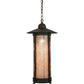 Meyda Lighting 12" Timeless Bronze Dorchester Pendant Light With Silver Mica Shade Glass