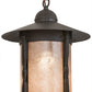 Meyda Lighting 12" Timeless Bronze Dorchester Pendant Light With Silver Mica Shade Glass