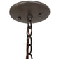 Meyda Lighting 12" Timeless Bronze Dorchester Pendant Light With Silver Mica Shade Glass