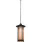 Meyda Lighting 12" Timeless Bronze Dorchester Pendant Light With Silver Mica Shade Glass