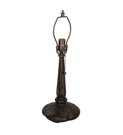 Meyda Lighting 13" Mahogany Bronze Nouveau Flower Table Lamp Base
