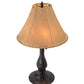 Meyda Lighting 14" 3-Light Mahogany Bronze Chamers Table Lamp With Brown Tan Faux Leather Shade