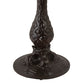 Meyda Lighting 14" 3-Light Mahogany Bronze Chamers Table Lamp With Brown Tan Faux Leather Shade