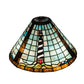 Meyda Lighting 14" Lighthouse Cone Multi-Colored Shade Glass