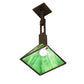 Meyda Lighting 14" Timeless Bronze "T" Mission Pendant Light With Green Art Shade Glass