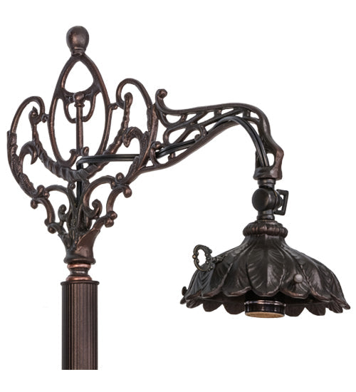 Meyda Lighting 14094 60" Mahogany Bronze Bridge Arm Floor Lamp Base