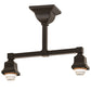 Meyda Lighting 15" 2-Light Timeless Bronze Semi-flush Mount Light Hardware