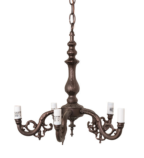 Meyda Lighting 16" 5-Light Mahogany Bronze Fancy Chandelier Hardware