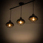 Meyda Lighting 178732 42" 3-Light Solar Black Island Pendant Light