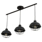 Meyda Lighting 178732 42" 3-Light Solar Black Island Pendant Light