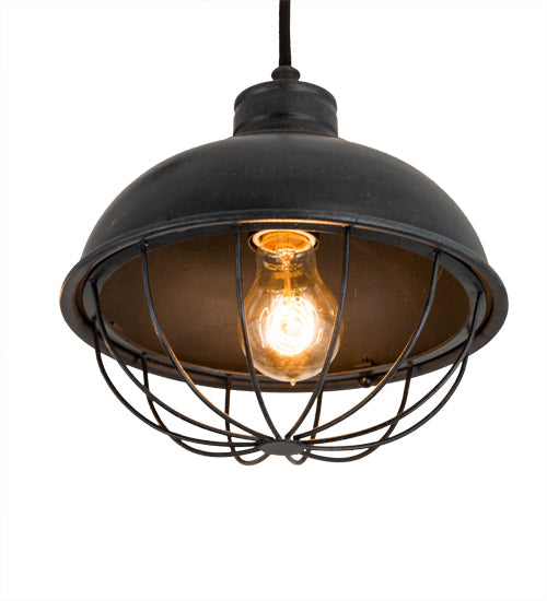 Meyda Lighting 178732 42" 3-Light Solar Black Island Pendant Light