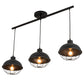Meyda Lighting 178732 42" 3-Light Solar Black Island Pendant Light
