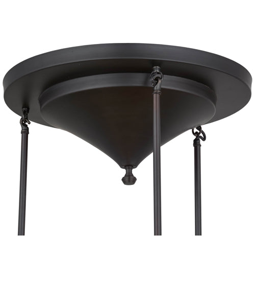 Meyda Lighting 18" 3-Light Craftsman Brown on Brass Pendant Light Hardware
