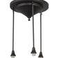 Meyda Lighting 18" 3-Light Craftsman Brown on Brass Pendant Light Hardware