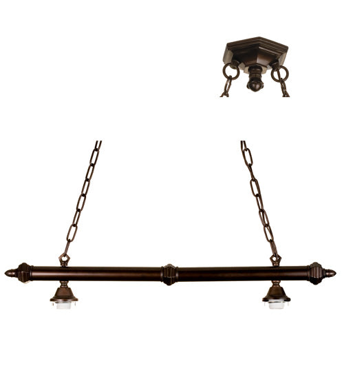 Meyda Lighting 18678 36" 2-Light Mahogany Bronze Island Pendant Light Hardware