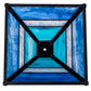 Meyda Lighting 19" Deer at Lake Craftsman Brown Frame With Blue & Turquoise Shade Glass