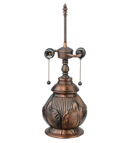 Meyda Lighting 20" 2-Light Antique Copper Table Lamp Base