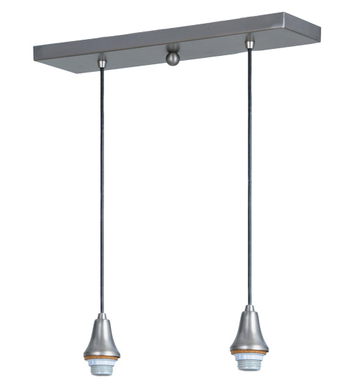 Meyda Lighting 20" 2-Light Brushed Nickel Island Pendant Light Hardware