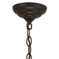 Meyda Lighting 20" 3-Light Solar Black Inverted Pendant Light Hardware