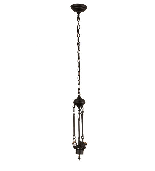 Meyda Lighting 20" 3-Light Solar Black Inverted Pendant Light Hardware