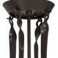 Meyda Lighting 20" 3-Light Timeless Bronze Inverted Pendant Light Hardware