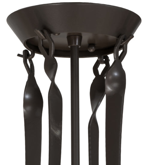 Meyda Lighting 20" 3-Light Timeless Bronze Inverted Pendant Light Hardware