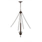 Meyda Lighting 20" 4-Light Mahogany Bronze Inverted Pendant Light