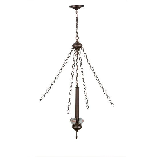 Meyda Lighting 20" 4-Light Mahogany Bronze Inverted Pendant Light