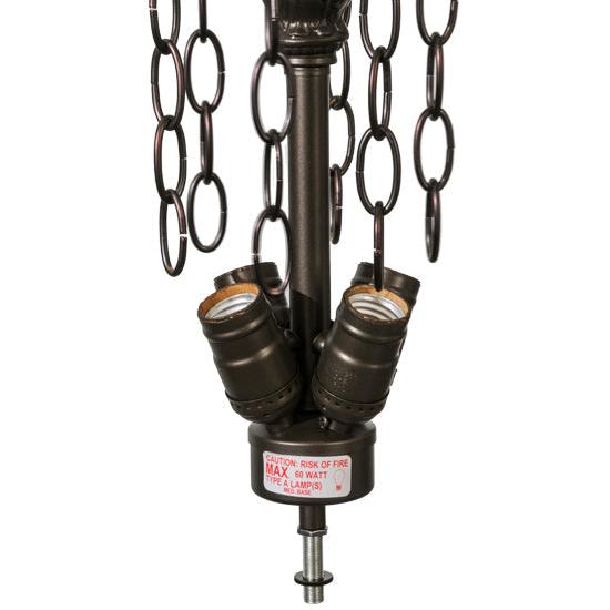 Meyda Lighting 20" 4-Light Mahogany Bronze Inverted Pendant Light Base