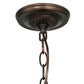 Meyda Lighting 20" 4-Light Mahogany Bronze Inverted Pendant Light Base