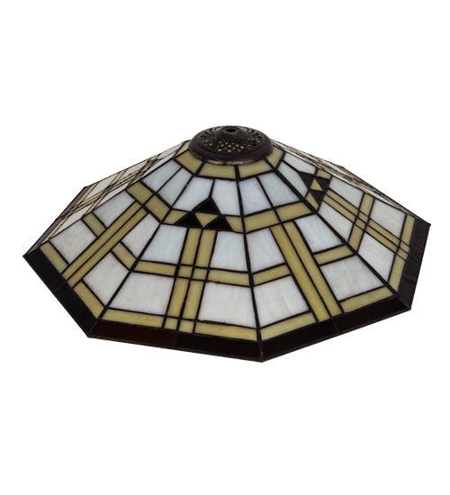 Meyda Lighting 20" Arrowheads Mahogany Bronze Frame With Multi-Colored Shade Glass