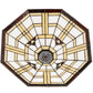 Meyda Lighting 20" Arrowheads Mahogany Bronze Frame With Multi-Colored Shade Glass