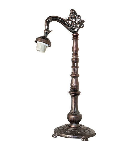 Meyda Lighting 20" Mahogany Bronze Bridge Arm Table Lamp Base Hardware