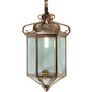 Meyda Lighting 21" Silicon Bronze Anza Lantern Wall Sconce With Clear Shade Glass