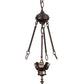 Meyda Lighting 21032 12" 3-Light Mahogany Bronze Inverted Pendant Light Hardware